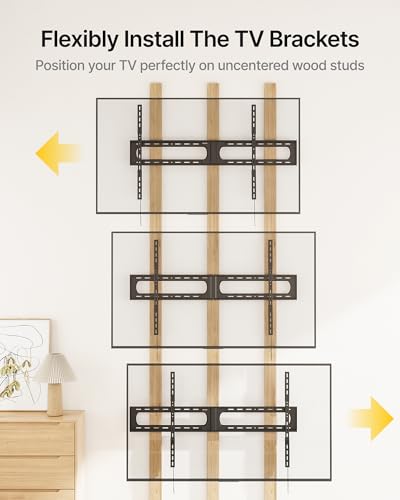 monTEK Heavy Duty Fixed TV Wall Mount for 37-150 Inch TVs, Up to 375 lbs - size: 37-150'' Fixed