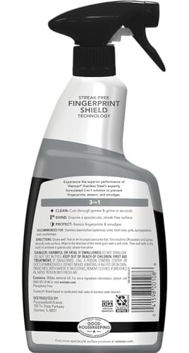 Weiman Stainless Steel Cleaner & Polish Spray with Cloth, Anti-Fingerprint - size: 22 Fl Oz (Pack of 1)