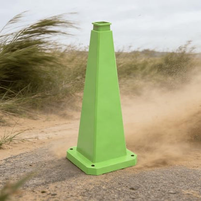 28 inch Green Safety Caution Cones Blank, Safety Road Cones Unprinted with Heavy Rubber Weighted Base for DIY Custom Messaging Hazard Warning (6 Pack) - color: BLANK/GREEN, size: 28 inch