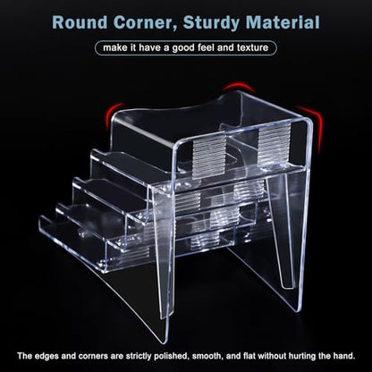xydstay 4 Tier Acrylic Brochure Holder 4 x 9 Inches, 2 Pack