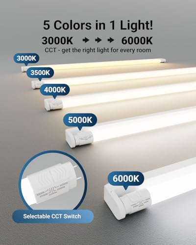 Sunco 30 Pack 4 Foot T8 LED Tube Light Bulbs, Ballast Bypass, 5CCT, 18W