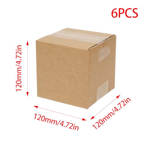 6 Pack 5x5x5 Shipping Boxes Brown Corrugated Cardboard Mailers - size: 5x5x5in