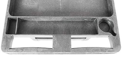 Tubstr Extra Large Two-Shelf Utility Cart with Wheels | 500 lb. Capacity Rolling Utility & Tool Cart for Warehouses, Industrial Settings, Auto Garages, & More (Gray, 45.5 x 24.5) - color: Gray