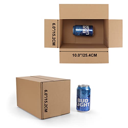 CRUGLA 40 Packs 10x6x6 Shipping Boxes, Brown Mailing Boxes - size: 10x6x6 Inch