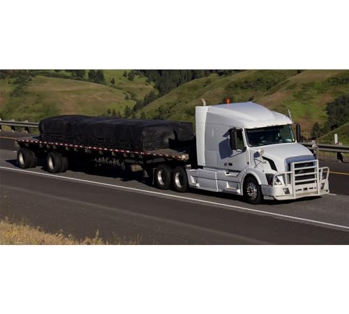 Mytee Products Flatbed Truck Tarps Steel Machinery Tarp 30' x 30' - Black - size: 30' x 30' (10' Drop)