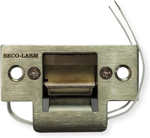 Seco-Larm SD-991A-D1Q Pack of 2 Mini No-Cut Electric Door Strikes; Indoor Use, Converts Cylindrical Lock Sets Into an Electronic Access-Controlled Locking System, Stainless Steel Keeper - size: Pack of 2