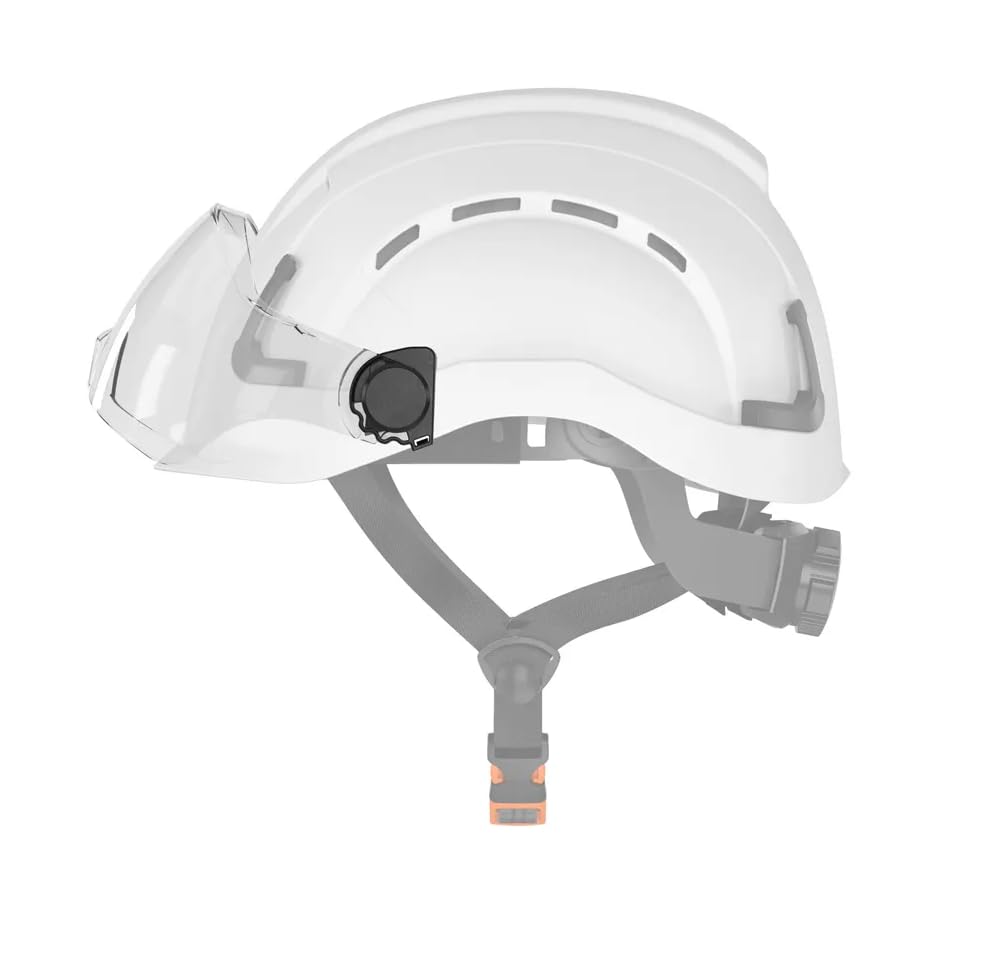 Defender Safety H2 Visor | ANSI Z87+ for H2 Safety Helmet | Fits Prescription Glasses | Tool-Free | Clear & Tinted Options - color: Clear