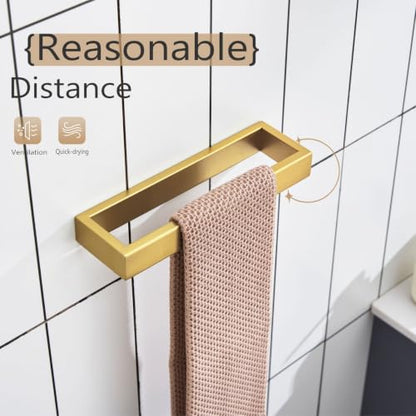 KOKOSIRI Towel Ring Brushed Gold Hand Towel Holder 9 Inch Kitchen Towel Hanger Rack Stainless Steel Bathroom Hardware Wall Mounted, 1 Pack B4008BG-L9 - color: Brushed Gold, size: 1 Pack