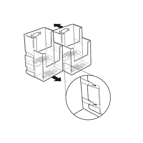 Azar Displays 252032 Clear Two-Tier Tri-Fold Brochure Holder, Acrylic Boxes for Display - Table Menu Holder Stands (4.25” W by 3.75” D by 7” H)-Tabletop Pamphlet Holder - 2-Pack - size: 2 Tier 2 Pocket