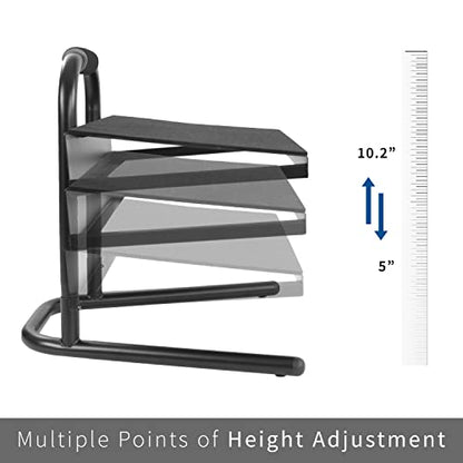 VIVO Black Ergonomic Height Adjustable Foot Rest Platform, STAND-FT01 - color: Black