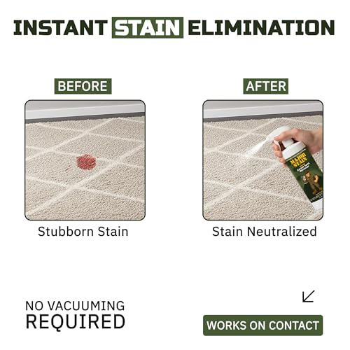 Major Stain Carpet Stain Remover Spray – 32oz – Powerful Carpet Cleaner Spray & Spot Remover for Carpet, Upholstery & Rugs – Removes Wine, Coffee, Grease & Food Stains – Fragrance Free - size: 32 Fl Oz (Pack of 1)