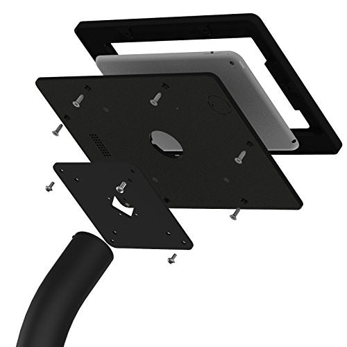 VidaMount Black Enclosure and Floor Stand [Bundle] Compatible with iPad mini 1/2/3 - color: Black, size: iPad Mini 1/2/3