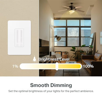 Kasa Smart Ceiling Fan Control & Dimmer Switch, KS240, Single Pole