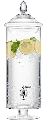 Fifth Avenue Glass Beverage Drink Dispenser Clear Provence w/Spigot - 1 Gal - color: Provence