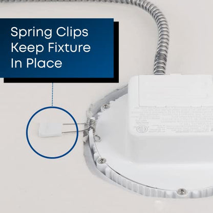 Feit Electric 5/6in LED Canless Recessed Downlight, 75W Eq, - style: 5/6 Inch