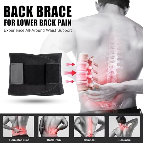 Back Brace for Lower Back Pain Relief Sciatica, Scoliosis, Herniated Disc, Breathable Support Belt for Women/Men, Adjustable Lumbar Support Brace Body Shape Waist Trainer for Heavy,Gym, Workouts (Medium) - size: Medium