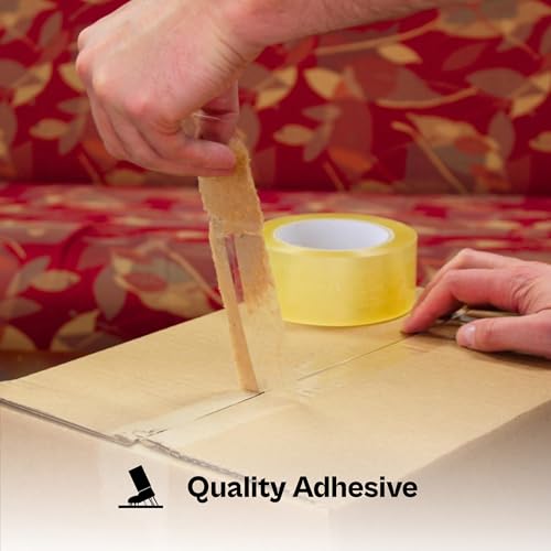 PSBM Clear Packing Tape, 1368 Rolls 1.6 Mil 1.88 Inch 110 Yards Per Roll, Heavy Duty Tape for Packaging, Shipping, Moving & Sealing - 1368 Rolls - size: 1368 Rolls