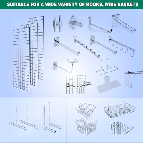 Heavy Duty Grid Wall Commercial Grade Gridwall Panels – Grid Panel for Any Retail Display Wall Grid 2' Width x 5' Height, White (Pack of 3) - color: White, size: 2'x5'(3 Pack)