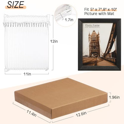 Tenceur 40 Pack Shipping Boxes for Picture Frames 8x10, Include 20 Cardboard Box 20 Bubble Pouch, Flat Corrugated Cardboard Box for Small Business Book Picture Shipping Boxes Moving Packaging Supplies