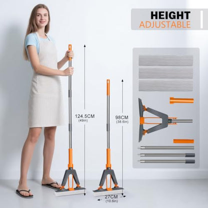 Masthome PVA Sponge Mop with 3 Replaceable Absorbent Heads - color: Orange