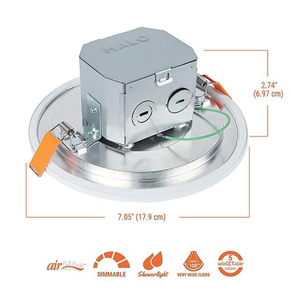 HALO 6" 900LM Canless LED Downlight 5CCT w/JBOX, Dimmable (12-Pack) - size: 6 inch 12PK