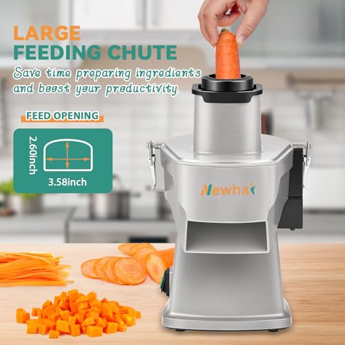 Newhai 4 in 1 Commercial Vegetable Chopper, Electric Dicer Slicer Machine
