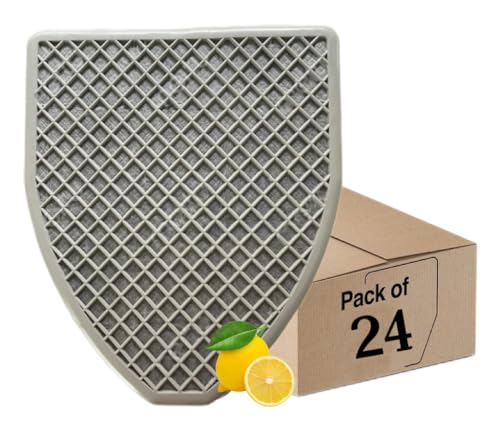 Urinal Mats for Men 6 or 24 pcs High-Tech Bamboo Charcoal Absorbs Odor, Non-Slip Deodorization, Gray Floor Water Absorption, Urine Mats for Restrooms & Bathrooms, Mens Urinal (Big, 24)