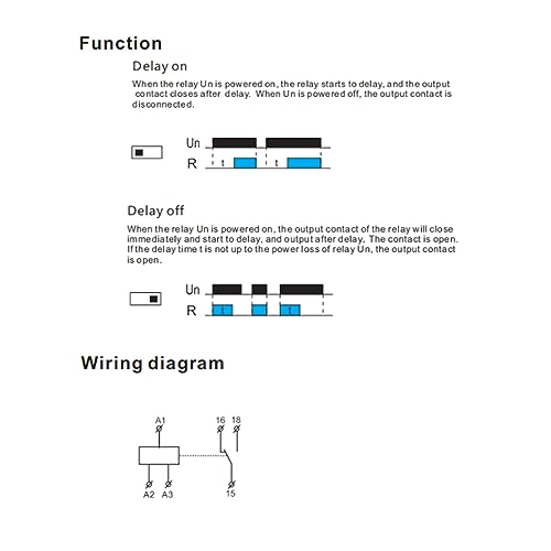BNT 10A Dual Function Timer Relay Delay On Delay Off Relay AC230V&DC24V Time Relay