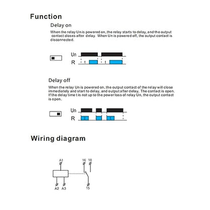 BNT 10A Dual Function Timer Relay Delay On Delay Off Relay AC230V&DC24V Time Relay