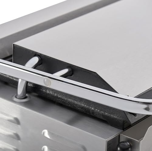 Kratos Commercial Electric Panini Sandwich Grill with Grooved Plates - size: Medium w/ Grooved Plates
