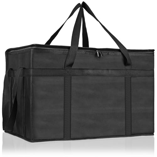 PEASUG Insulated Food Delivery Bag, XXXL Catering Bag for Keep Food Warming - color: Black, size: XXX-Large