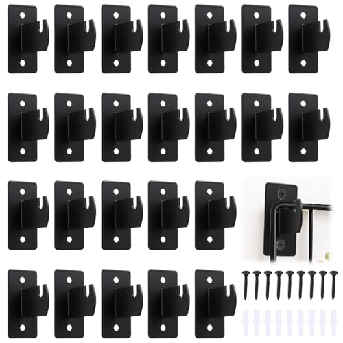 24 Pcs Gridwall Mount Brackets, Wire Wall Grid Panel Display Hooks - style: 24 PCS