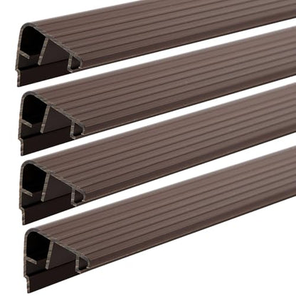 4 Pcs 36" L Fixed Vinyl Sill Threshold Cap 1-3/8 Inches High, Dark Brown - color: Dark Brown, size: 1-3/8,36 Inch