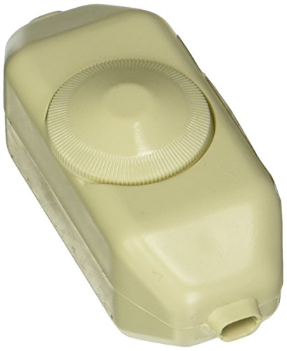 Leviton Feed-Through Lamp Cord Dimmer for Incandescent Bulbs, 6250-3I, Ivory