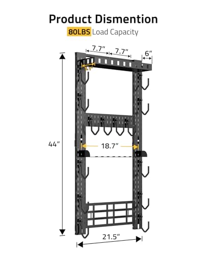 CVLIFE Gun Rack for Wall, Gun Rack Wall Mount with Shelf & Accessory Panel - style: Multi-Layer Gun Rack