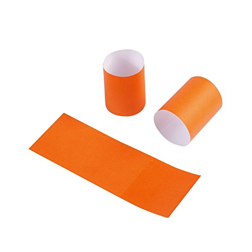 Gmark Self-Adhesive Orange Paper Napkin Bands (2500 Count) - 4.25 x 1.5 Inch Professional Napkin Rings - Self-Sealing Disposable Silverware Wrappers for Restaurants & Formal Events GM1061 - color: Orange