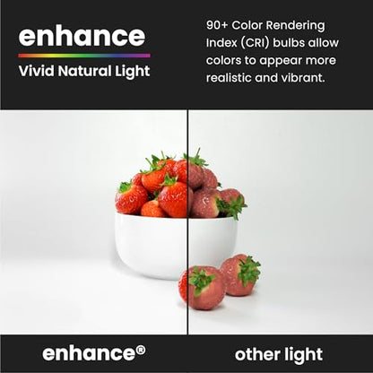 Feit Electric A19 Enhance LED Light Bulb, 75W Eq, Daylight, 4 Pack - color: 5000k Daylight, size: 4 Pack