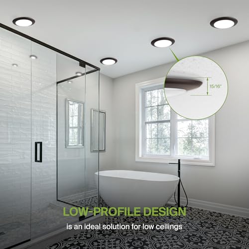 ASD 6 Pack Bronze LED Disk Lights 6 Inch, 5CCT Flush Mount Ceiling Light - color: Bronze, size: 6 Pack