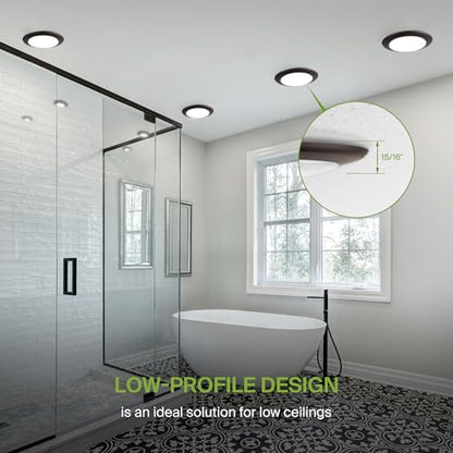 ASD 6 Pack Bronze LED Disk Lights 6 Inch, 5CCT Flush Mount Ceiling Light - color: Bronze, size: 6 Pack