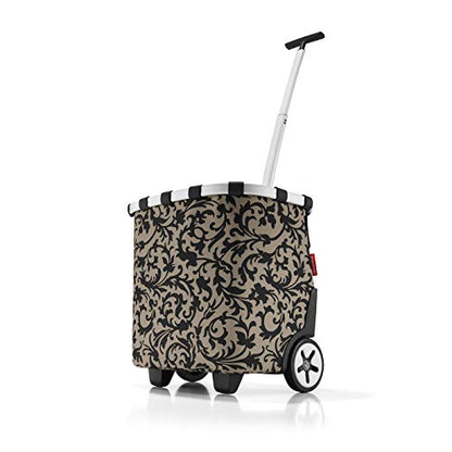 reisenthel carrycruiser Baroque Taupe - Portable Shopping Trolley with Sturdy Aluminum Frame, Shoulder Strap and Removable mesh Inner Bag -Water-Repellent - color: Baroque Taupe