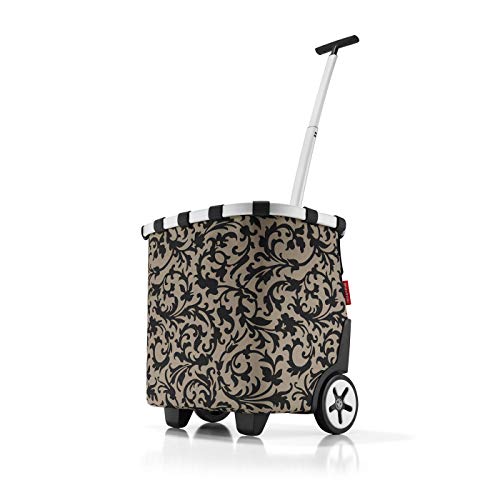 reisenthel carrycruiser Baroque Taupe - Portable Shopping Trolley with Sturdy Aluminum Frame, Shoulder Strap and Removable mesh Inner Bag -Water-Repellent - color: Baroque Taupe
