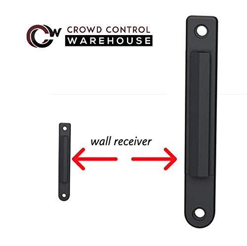 Crowd Control Warehouse 11 Ft Fixed Wall Mount Retractable Belt Barrier - color: Light Brown, size: Solid Color