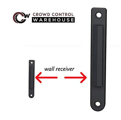 Crowd Control Warehouse 11 Ft Fixed Wall Mount Retractable Belt Barrier - color: Light Brown, size: Solid Color