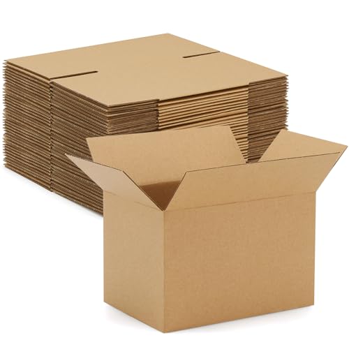 Eupako 6x4x4-Small-Shipping-Boxes-30-Pack-Brown-Corrugated-Box-Mailers, Cardboard Boxes for Packaging Small Business, Mailing - color: Brown, size: 6x4x4 Inches (30 Pack)