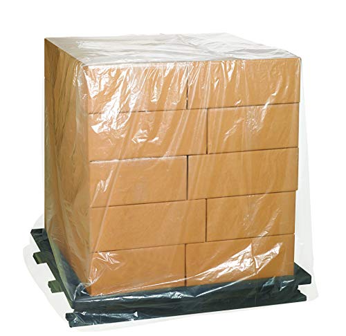Aviditi 48" x 42" x 48" Pallet Covers/Bin Liners, 4 Mil, Clear, Perforated Roll, Use to Protect Pallets and Equipment During Shipment or Storage (1 Roll of 25)