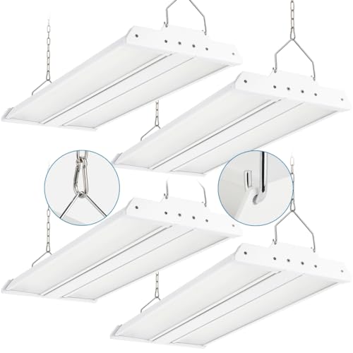 High Bay LED Shop Lights 200W/150W/100W Adjustable 28000LM 4 Pack