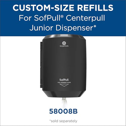 Georgia-Pacific SofPull Junior Centerpull Premium Paper Towels, Commercial Bulk Dispenser Refills, 225 Sheets Per Roll, 8 Rolls Per Case, White, 28125 - size: 225 Count (Pack of 8)