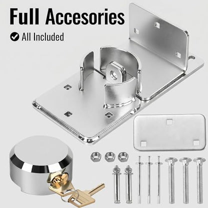 Stainless Steel Roll-Up Garage Door Lock Kit