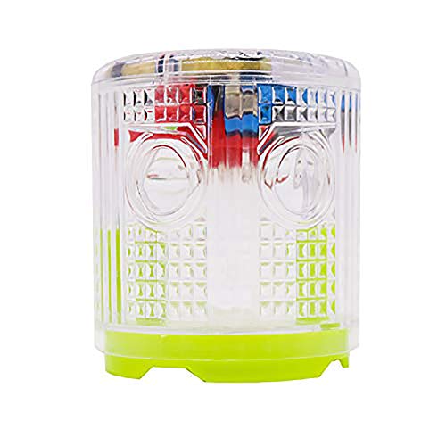 Solar Strobe Warning Light, with Strong Magnetic Base High Bright LED Flashing 360° Wireless Control Automatically Turn On Waterproof IP65 for Construction, Traffic, Factory, Safety Sign (White) - color: White