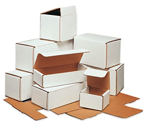 Secure Seal Shipping Boxes - 4x2x2" Mailers - White Foldable Corrugated Cardboard Packaging for Mailing, Moving, Storage, and Organizing - Strong Lightweight Foldable (Bulk 700 Pack) - size: 4x2x2 Pack of 700
